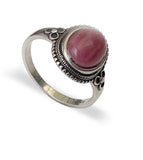 Bagues en Rhodonite - Argent massif 925- proposées en 4 tailles