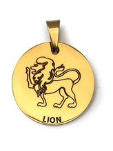 Charger l&#39;image dans la galerie, Le pendentif du Zodiaque Gravé Doré - 12 signes -
