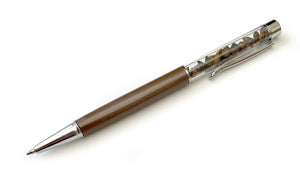 Stylo Bille avec Réservoir Energétique de Pierres Naturelles - Proposé en 9 couleurs de pierres -