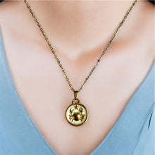 Charger l&#39;image dans la galerie, Pendentif du Zodiaque Doré et Blanc - 12 signes -
