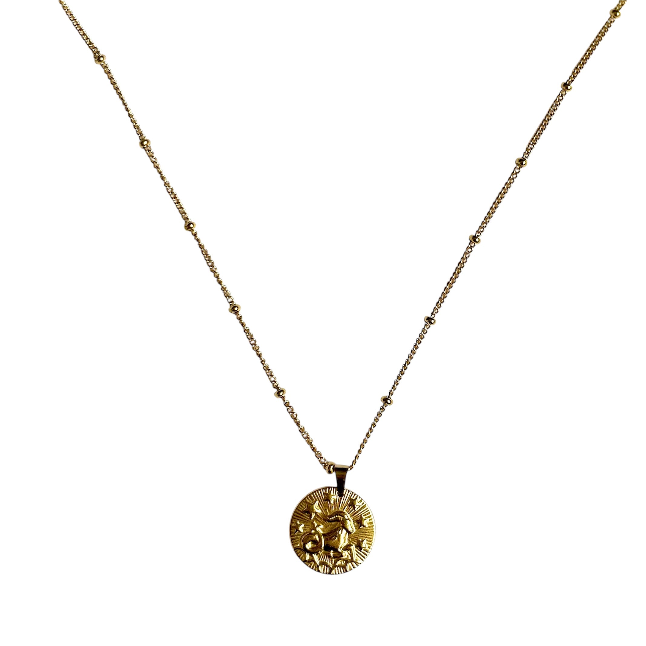 Le pendentif du Zodiaque Doré - CAPRICORNE - D1854 -