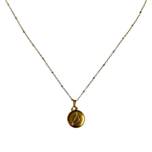 Pendentif du Zodiaque Doré et Blanc - CAPRICORNE - D1866  -