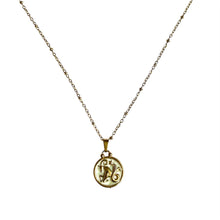 Charger l&#39;image dans la galerie, Pendentif du Zodiaque Doré et Blanc - CAPRICORNE - D1866  -
