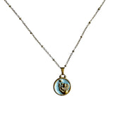Pendentif du Zodiaque Doré et Blanc - LION - D1868 -