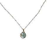 Pendentif du Zodiaque Doré et Blanc - SAGITTAIRE - D1870 -