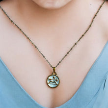 Charger l&#39;image dans la galerie, Pendentif du Zodiaque Doré et Blanc - SAGITTAIRE - D1870 -

