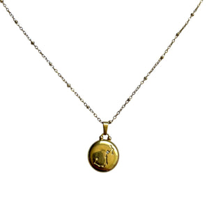 Pendentif du Zodiaque Doré et Blanc - SCORPION - D1871 -