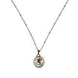 Pendentif du Zodiaque Doré et Blanc - VIERGE - D1874 -