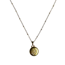 Charger l&#39;image dans la galerie, Pendentif du Zodiaque Doré et Blanc - VIERGE - D1874 -
