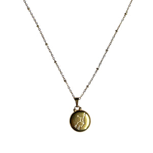 Pendentif du Zodiaque Doré et Blanc - VIERGE - D1874 -
