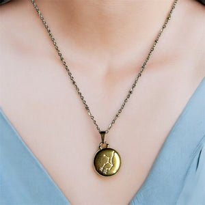 Pendentif du Zodiaque Doré et Blanc - VIERGE - D1874 -
