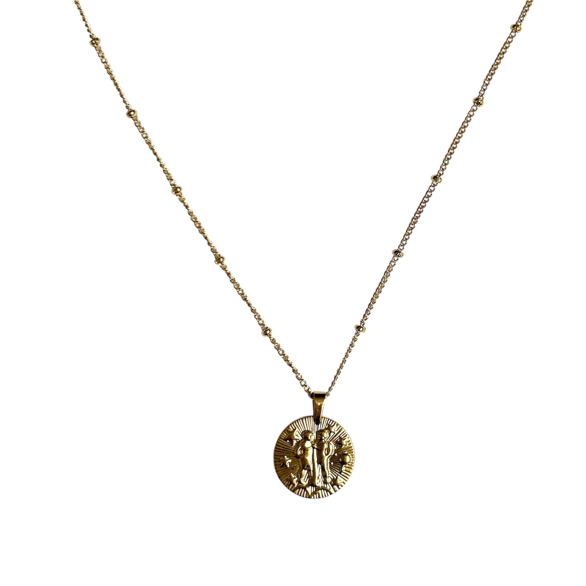 Le pendentif du Zodiaque Doré - GEMEAUX - D1855 -