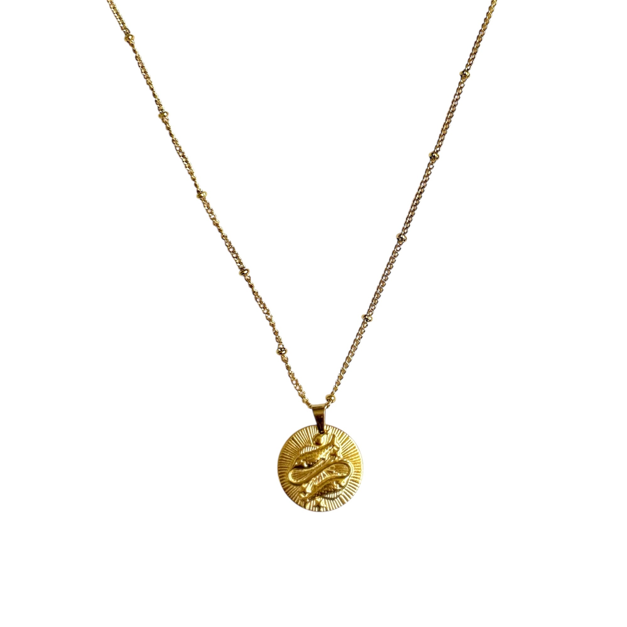 Le pendentif du Zodiaque Doré - POISSONS - D1857 -