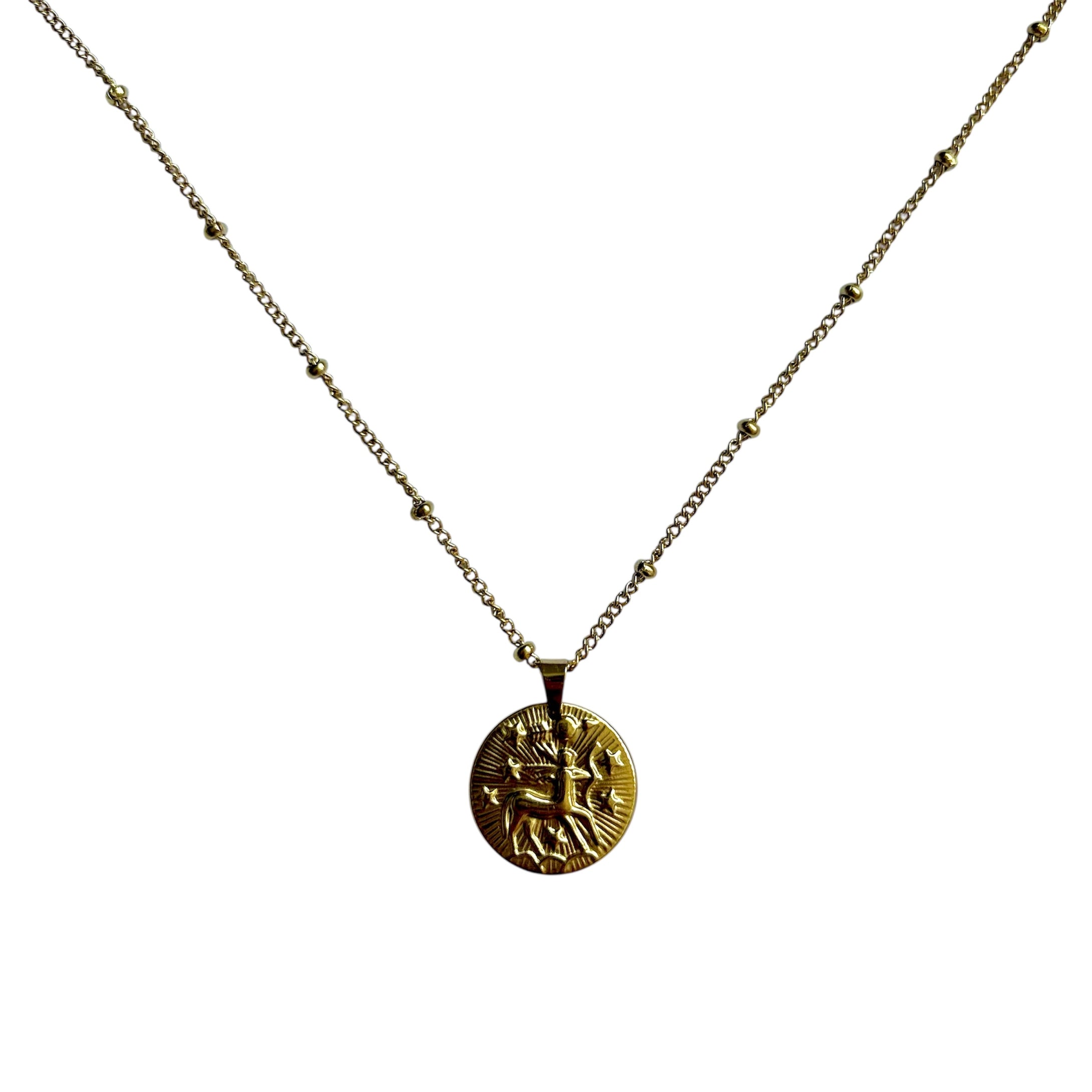 Le pendentif du Zodiaque Doré - SAGITTAIRE - D1858 -
