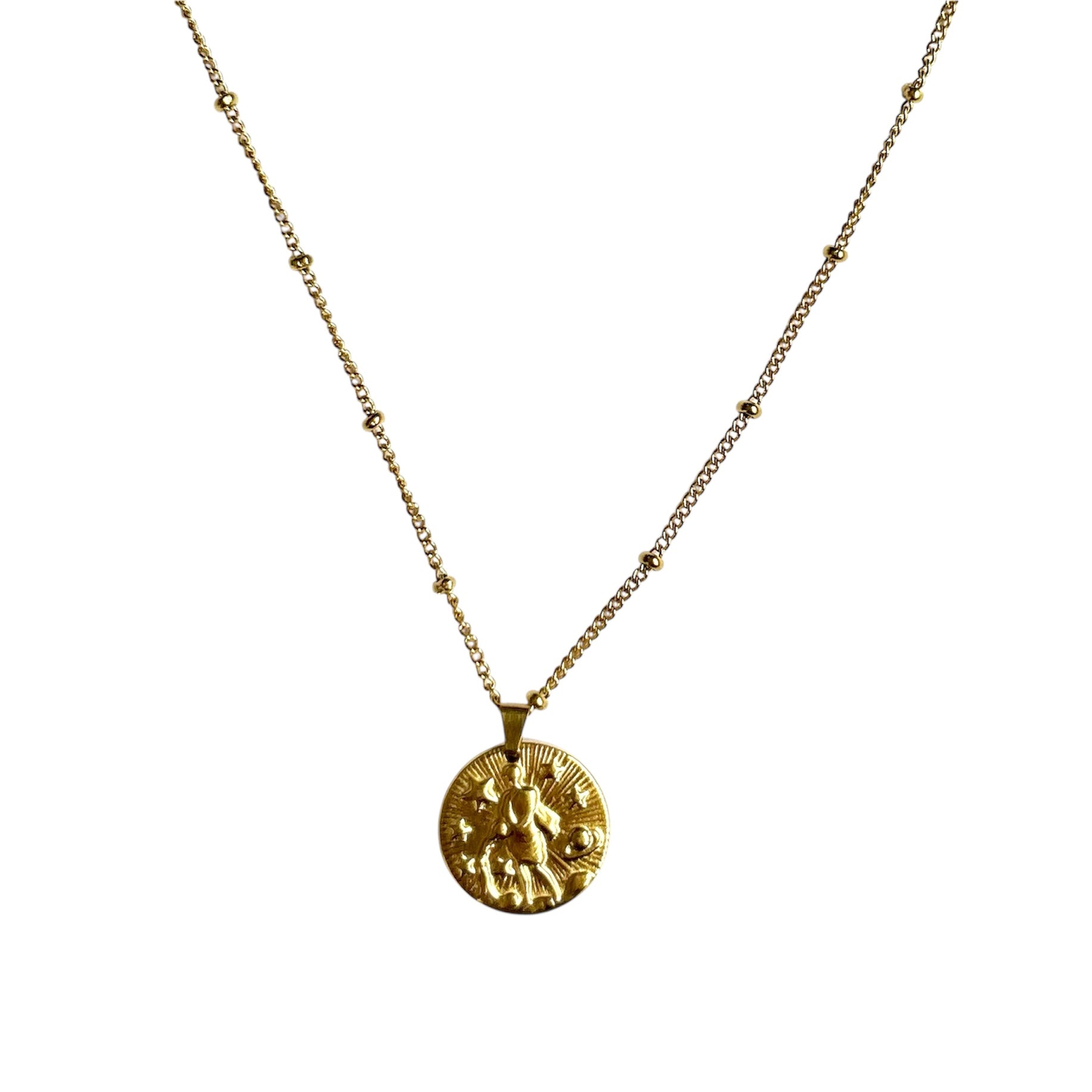 Le pendentif du Zodiaque Doré - VERSEAU - D1861 -