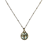 Pendentif du Zodiaque Doré et Blanc - BELIER - D1864 -