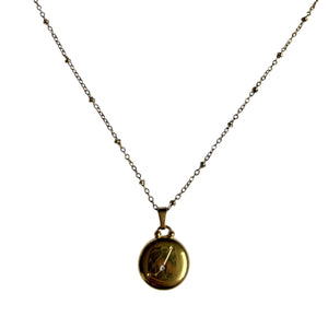 Pendentif du Zodiaque Doré et Blanc - BELIER - D1864 -