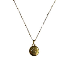 Charger l&#39;image dans la galerie, Pendentif du Zodiaque Doré et Blanc - BALANCE - D1863 -
