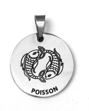 Charger l&#39;image dans la galerie, Le pendentif du Zodiaque Gravé Argenté - 12 signes -
