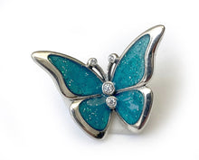 Charger l&#39;image dans la galerie, Perle Charm Papillon émail Bleu - R1940 -
