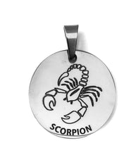 Charger l&#39;image dans la galerie, Le pendentif du Zodiaque Gravé Argenté - 12 signes -
