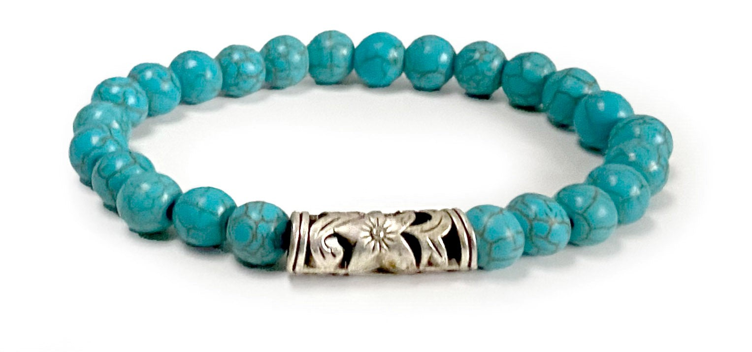 Bracelet Fleur de Lotus Porte-Bonheur - Proposé en 8 pierres de couleurs différentes -