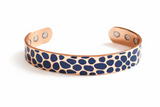 Bracelets Jonc cuivre magnétique motif martelé - proposés en 5 couleurs -
