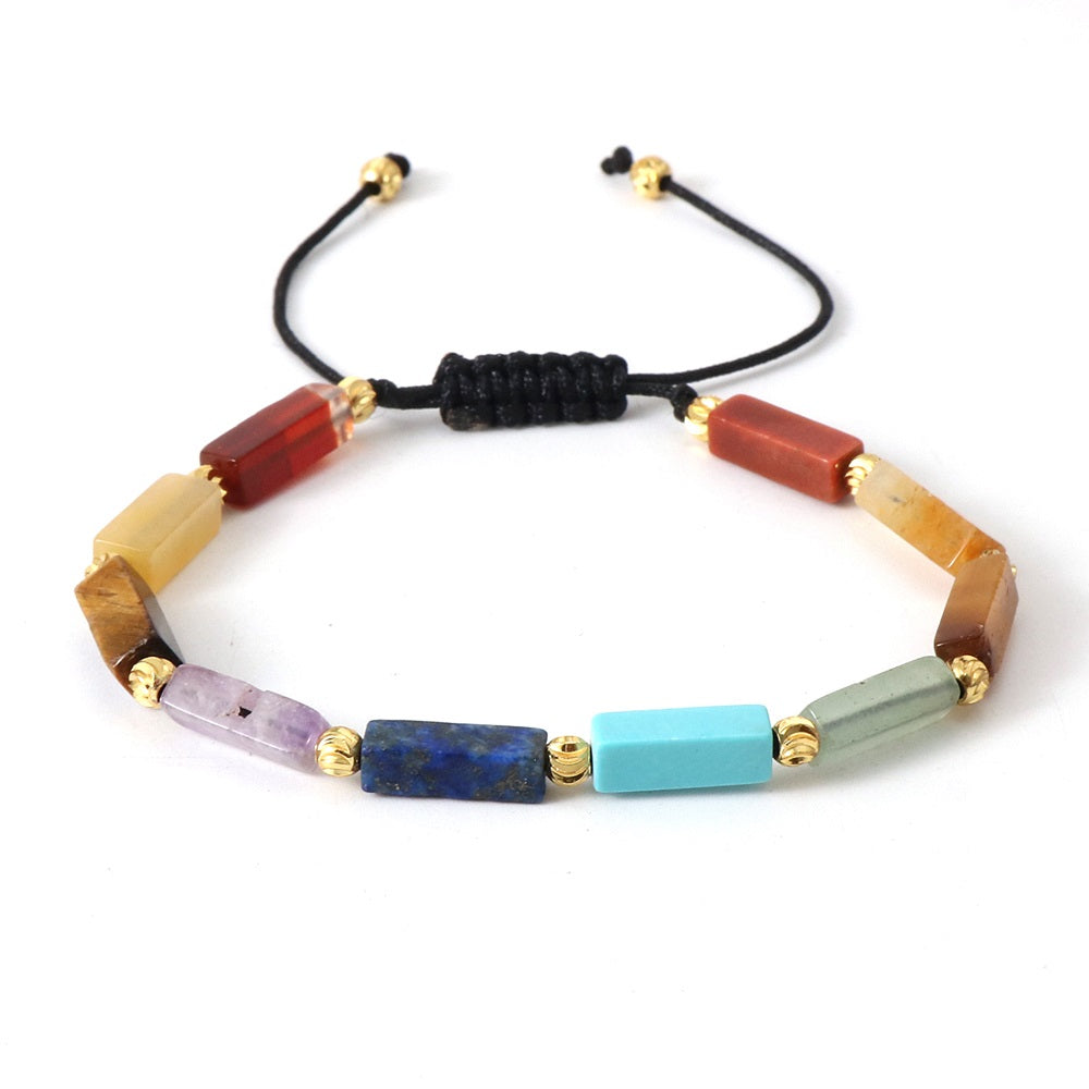 Bracelet 7 chakras en pierres naturelles - Nature & plantes Bracelet 7 chakras en pierres naturelles - Nature & plantes