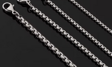 Charger l&#39;image dans la galerie, Chaine Acier Inoxydable Femme 3 mm Argenté - proposée en 3 longueurs -
