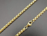 Chaine Acier Inoxydable Femme 3 mm Doré - proposée en 3 longueurs -