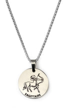 Charger l&#39;image dans la galerie, Le pendentif du Zodiaque Gravé Argenté - 12 signes -
