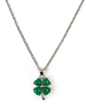 Charger l'image dans la galerie, Pendentifs TREFLE DE JADE Doré ou Argenté
