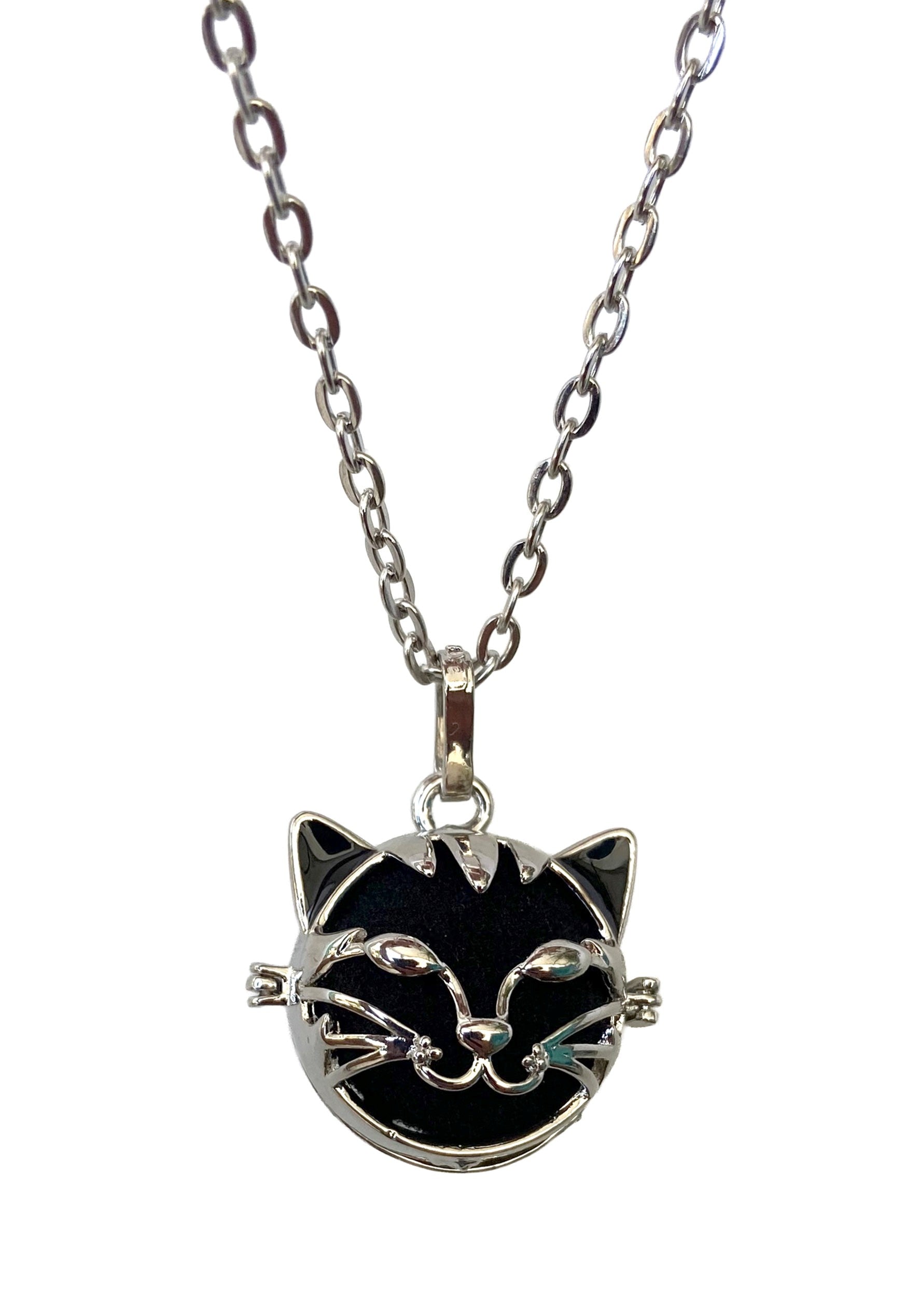 Pendentif d'aromathérapie Chat  avec Chaîne - D1920 -