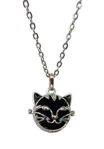 Pendentif d'aromathérapie Chat  avec Chaîne - D1920 -