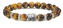 Charger l&#39;image dans la galerie, Bouddha Bracelet Porte-Bonheur - Proposé en 8 pierres de couleurs différentes -
