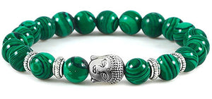 Bracelet Bouddha Porte-Bonheur - Proposé en 9 pierres de couleurs différentes -