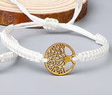 Bracelet Porte Bonheur Corde & Arbre de Vie Doré - proposé en 3 couleurs -