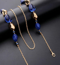 Charger l&#39;image dans la galerie, Chainette Bijou pour Lunettes Perles Décoratives - Proposée en 2 pierres de couleurs différentes -
